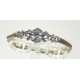 Bracelet 1900, argent, vermeil et pierres