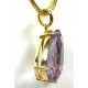 Pendentif goutte améthyste et or