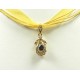 Pendentif fleur or saphir et diamants