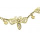 Ancien Collier Aux Papillons or jaune