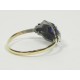  Bague or argent pierre bleu