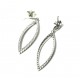 Larmes d'oreilles en diamant et or 750