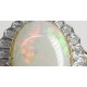 Bague joaillerie or 750 opale entourage diamants