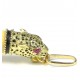 Rare pendentif dent de tigre et or 750