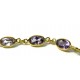 Bracelet or aux maillons d'améthyste