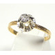 Ravissante bague ancienne solitaire diamant et or bicolore