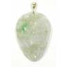"MANDALAY" Magnifique pendentif gravé en Jade de Mandalay bélière or 750PB 7,53 gr