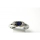 Bague moderne or blanc , saphir et diamants