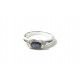Bague moderne or blanc , saphir et diamants