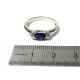 Bague moderne or blanc , saphir et diamants