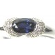 Bague moderne or blanc , saphir et diamants