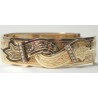 "HERMIONE" Bracelet Esprit "Ceinture" Napoléon III en or 750 pb 20gr