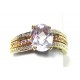 Bague Vague d'améthystes et diamants sur or 750