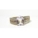 Bague Vague d'améthystes et diamants sur or 750