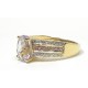 Bague Vague d'améthystes et diamants sur or 750