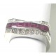 Bague Pont or rubis et diamants