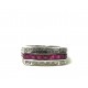 Bague Pont or rubis et diamants