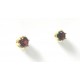 Clous d'oreilles or et grenats