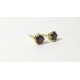 Clous d'oreilles or et grenats