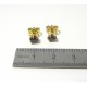 Clous d'oreilles or et grenats