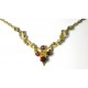 Romantique collier à motif or et grenats