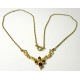 Romantique collier à motif or et grenats