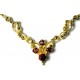 Romantique collier à motif or et grenats