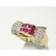 "Esprit Années 30" bague nœud, diamants et or