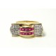 "Esprit Années 30" bague nœud, diamants et or