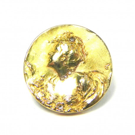 Broche Ancienne Française Rare - Pince à Foulard Ou Cravate Vintage En Métal - Occasion