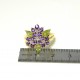"Bouquet de violettes" bague améthystes péridots or et diamants