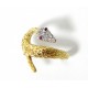 "Energie" bague serpent or diamants et rubis