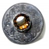 "Hanoï" Importante et rare broche en argent et citrine miel