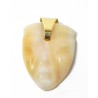 "Olméco" pendentif masque sculpté sur opale et or