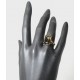 "Morion" Bague rectangulaire, quartz fumé et or 750