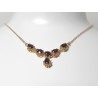 "Bohême" collier or 750 et grenats PB 7,6gr