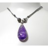 "LUMIERE CELESTE" pendentif goutte améthyste