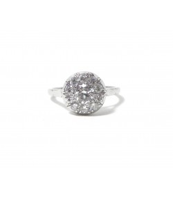 "Promesse Belle Epoque" Bague en platine et 11 diamants