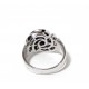 "Tourbillon de diamants" bague or blanc diamants et saphir