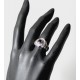 "Tourbillon de diamants" bague or blanc diamants et saphir