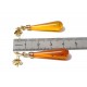 "GOUTTES DE MIEL" Boucles d'oreilles en ambre , monture or 750