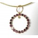 "ALMANDINE" Pendentif ancien couronne Or, Grenats et Diamant