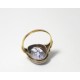 "CHARME DE CEYLAN" Bague ancienne or 585 et pierre bleu