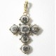 "L'ARLESIENNE" Croix provençale capucine argent sur or et diamants