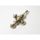 "L'ARLESIENNE" Croix provençale capucine argent sur or et diamants