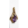 "ECLAT D'AME" Pendentif or améthyste et diamant