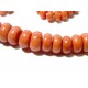 "CORALIA" Long sautoir en perles de corail début Xxème, fermoir mousqueton en or 750