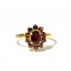 "FLAMMES ANDALOUSES" Bague or 750 et grenats