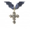 "L'ARLESIENNE" Croix provençale capucine argent sur or et diamants