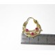 "FILLETTE SAVOYARDE" Boucles d'oreilles en or 750°/°° et rubis PB 5,27 gr